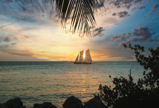 key west sunset boat view